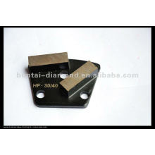 9mm 3 hole magnetic change diamond grinding shoes.double bar